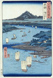 Magami Rivier en Tsukiyama, Dewa Provincie