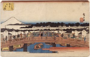 Nihonbashi door Ando or Utagawa Hiroshige