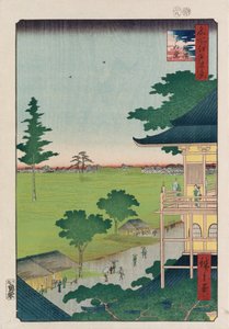 Sazai Hall, Vijfhonderd Raken [Tempel], uit de serie "Honderd Zichten op Beroemde Plaatsen in Edo"