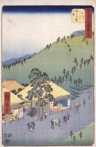 Station 34, Futakawa; Kyoka Tokaido Serie door Ando or Utagawa Hiroshige
