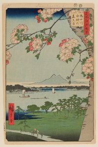 Suijin heiligdom en Massaki aan de Sumida rivier (Sumidagawa Suijin no Mori Massaki)