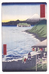 Het Zeven-Ri Strand In Sagami Provincie