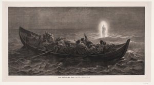 Jezus wandelt op het water door André Bork
