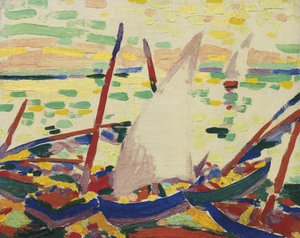 Boten op het strand van Collioure door Andre Derain