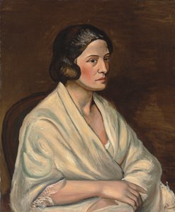 Borstbeeld van een vrouw met een sjaal door Andre Derain