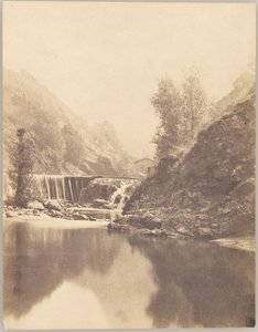 Landschap met waterval door André Giroux