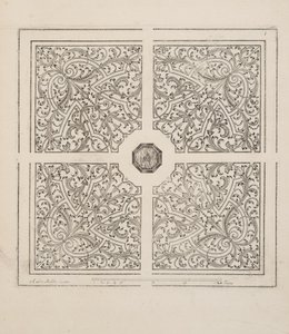 Ontwerp voor Parterre, uit Theatre des Plans et Jardinages, uitgegeven 1652 (gravure) door André Mollet