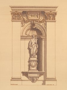 Opera van Boedapest, Hongarije (detail) door Andras Kaldor