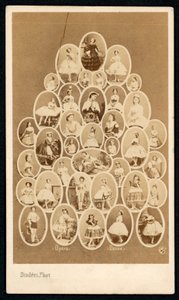 Balletdansers van de Parijse Opera (zwart-wit foto) door Andre Adolphe Eugene Disderi