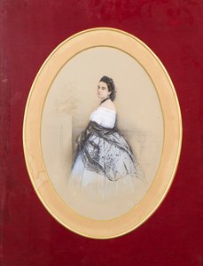De Eerwaarde Mevrouw Hamilton Duncan (overleden 1912) door Andre Adolphe Eugene Disderi