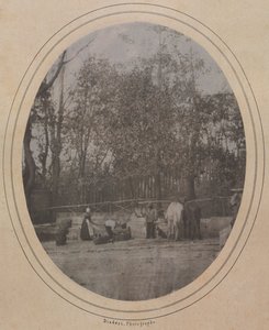 Dorpsscène (Zuid-Frankrijk) door Andre Adolphe Eugene Disderi