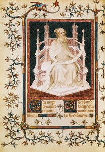 De profeet Jesaja, miniatuur uit het Psalter door Andre Beauneveu