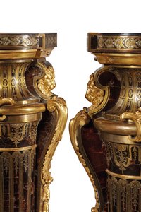 Paar Louis XIV sokkels door Andre Charles Boulle