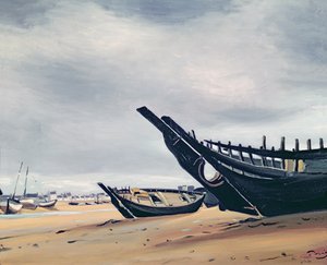 Boten op het strand van Camaret door Andre Derain