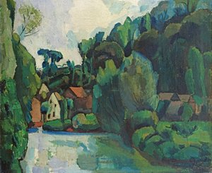 Landschap (olieverf op doek)