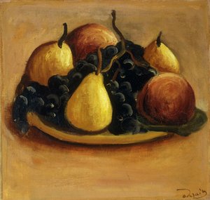 Peren, perziken en druiven; Poires, Peches et Raisins door Andre Derain