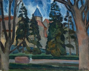 Steengroevenlandschap aan de Seine door Andre Derain