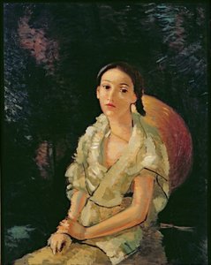 Het zittende nichtje van de schilder, ca.1931 (olieverf op doek) (zie ook 287563)