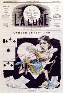 Karikatuur van Cora Pearl (1842-c.1886) uit 