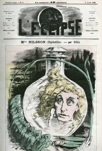 Christine Nilsson in de rol van Ophelie