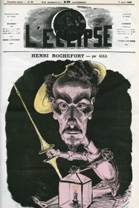 Henri Rochefort (1831-1913), Franse journalist, schrijver en politicus. Omslag in 