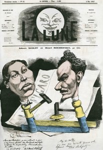 Portret van Albert Wolff en Henri Rochefort (1831-1913) Franse journalist en politicus door Andre Gill