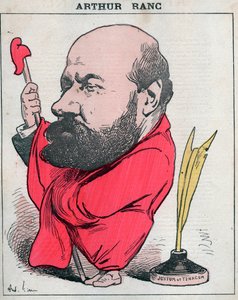 Portret van Arthur Ranc (1831-1908) Franse journalist en politicus - Karikatuur door Andre Gill in 
