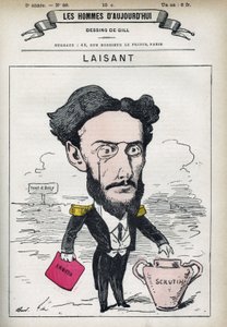 Portret van Charles-Ange Laisant (1841-1893), Franse wetenschapper en politicus. Cartoon door Gill, Parijs door Andre Gill