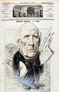 Portret van Edgar Quinet, Franse historicus (1803-1875). In L