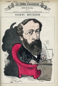 Portret van Eugene Henri Brisson (1835-1912), Franse advocaat, journalist en politicus. Cartoon door Gill, Parijs.
