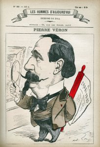 Portret van Pierre Veron (1831-1900), Franse schrijver en dichter. Karikatuur door Gill, Parijs door Andre Gill