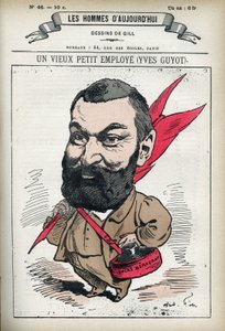Portret van Yves Guyot, Franse politicus, publicist en econoom. Cartoon door Gill, Parijs