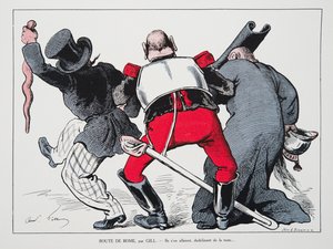 Route naar Rome - ze gingen, knikkend met hun hoofd, uit Geschiedenis van de Derde Republiek, Vol. I, de Politieke Geschiedenis door Andre Gill