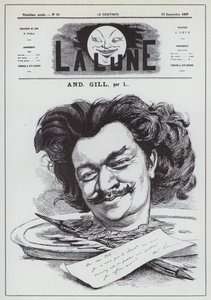 Zelfportret van de Franse karikaturist Andre Gill door Andre Gill