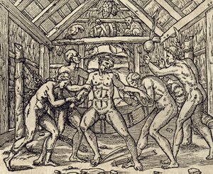 Zorg voor patiënt op Caribische eilanden, gravure