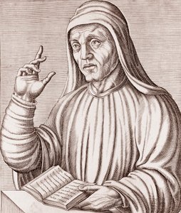Portret van Alcuin (gravure)