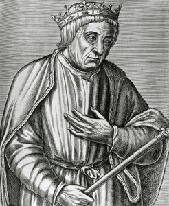 Portret van Casimir III, koning van Polen, bekend als de Grote (1310-1370), gravure uit Les Vrais pourtraits et Vies des Hommes illustres door Andre Thevet