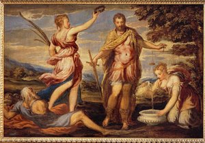 Scipio Africanus Rond 1555/60 door Andrea (fl.1527/30-63) Schiavone