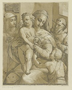 Maria met het Christuskind door Andrea Andreani