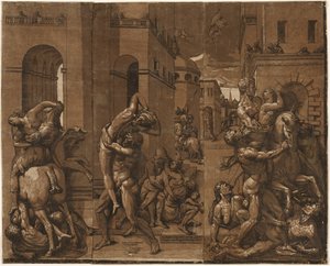 De ontvoering van de Sabijnse vrouwen, 1585