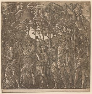 De Triomf van Julius Caesar: Soldaten Dragen Banners en Standaarden, 1593-99