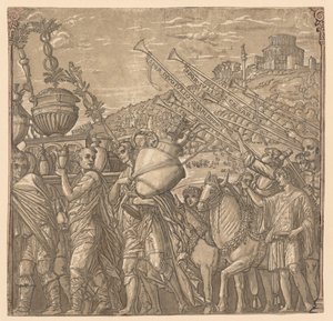 De Triomf van Julius Caesar: Soldaten die Vazen Dragen door Andrea Andreani