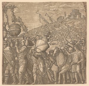 De Triomf van Julius Caesar: Soldaten die Vazen Dragen, 1593-99 door Andrea Andreani