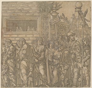 De Triomf van Julius Caesar door Andrea Andreani after Andrea Mantegna