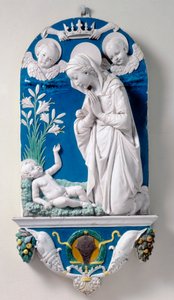 Madonna van de Lelies, Aanbidding van het Kind door Andrea Della Robbia