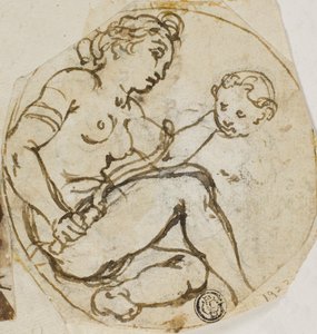 Venus en Cupido door Andrea Lilio
