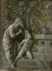 Het offer van Isaak. Omstreeks 1490-95 door Andrea Mantegna