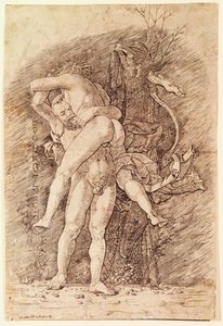 Hercules en Antaeus door Andrea Mantegna