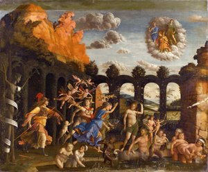 Minerva Verdrijft de Ondeugden uit de Tuin der Deugd door Andrea Mantegna