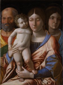 De Heilige Familie met een heilige, 1495